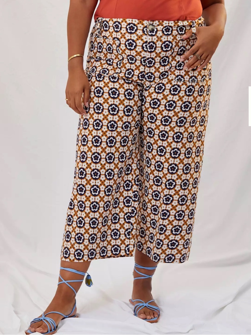 Maeve by Anthropologie Colette Crop Wide Leg Pants 24W